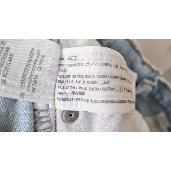 Abercrombie & Fitch Women's The 90s Relaxed Jean High Rise Acid Wash Size 28 6 - Picture 8 of 9